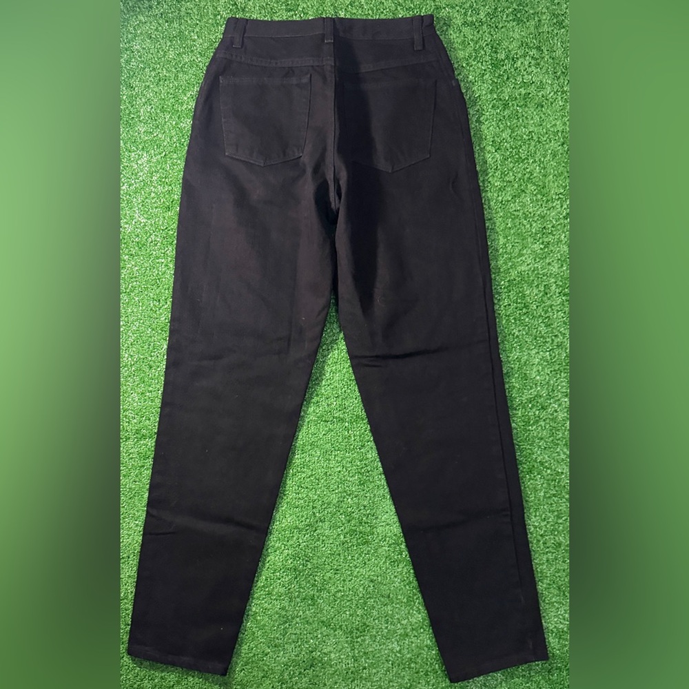 Vintage Wrangler Jeans Womens 10x32 Black Made USA High Rise Tapered Fit Western - Picture 6 of 6